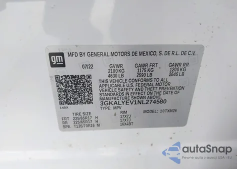 2022 GMC Terrain Awd At4 from USA, damaged, VIN 3GKALYEV1NL274580